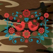 folklór - dva červené vtáčiky