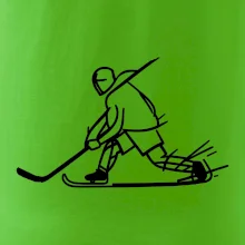 Kreslený hokejista tučnou fixkou Kreslený hokejista tučnou fixkou