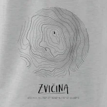 Zvičina - vrstevnice v kruhu