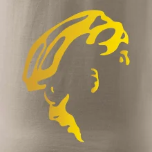 Hlava cyklista zlatá