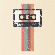 Retro kazeta - pruhy