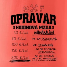 Hodinová mzda - opravár