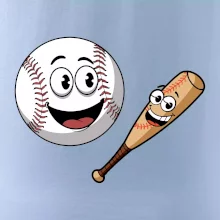 Parové tričko - baseballová raketa a loptička