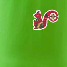 Folklór na prsníku veverička