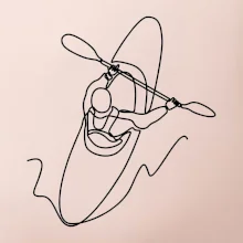 Kajak zhora jedným ťahom