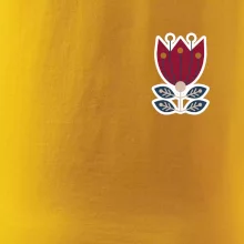 Folklór na prsníku kvetina štvorlistá