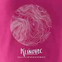 Klínovec - vrstevnice v kruhu