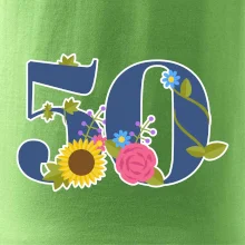 Kvetinové číslo kreslené - 50