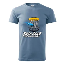 Discgolfový kôš s letiacim diskom eat sleep repeat