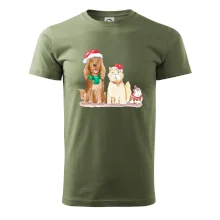 Veselé vianoce - pes, škrečok a mačka