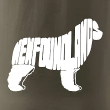 Novofundlandský pes - nápis v tele