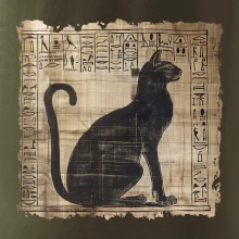 Egyptské hieroglyfy mačka