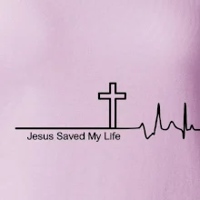 Jesus Saved My Life kríž ekg