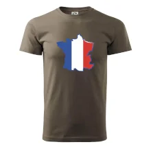 Francúzska vlajka mapa obrys