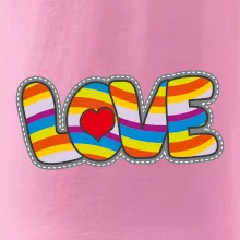 Love nápis dúhový