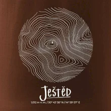 Ještěd - vrstevnice v kruhu