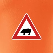 Dopravná značka - Pozor prasa domáca
