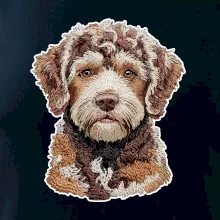 Lagotto romagnolo vyšívaná hlava