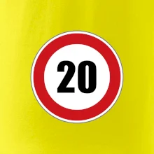 Dopravná značka - obmedzenie rýchlosti 20