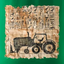 Egyptské hieroglyfy traktor