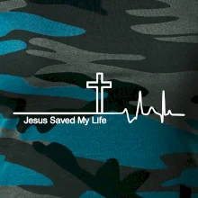 Jesus Saved My Life kríž ekg Jesus Saved My Life kríž ekg