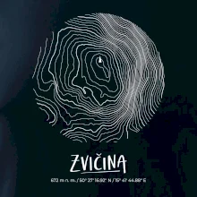 Zvičina - vrstevnice v kruhu