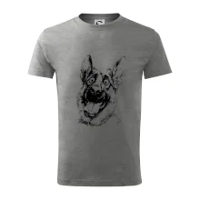 Čiernobiela karikatúra Nemecký ovčiak