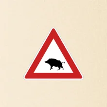 Dopravná značka - Pozor diviak