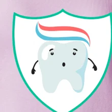 Zúbok na prsníku - zubná pasta