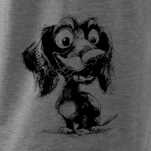 Čiernobiela karikatúra jazvečík