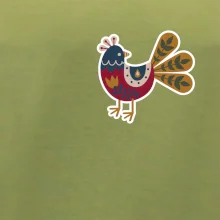 Folklór na prsníku sliepky