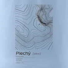 Plechý - vrstevnice v obdĺžniku