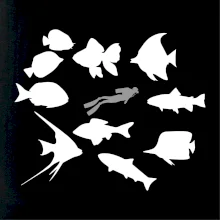 Potápač ryby štvorec