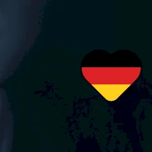 Germany love prso - Nemecká vlajka