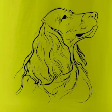 Anglický kokeršpaniel čierna kresba