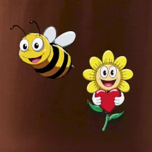 Parové tričko - Včela a kvetina