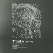Trosky - vrstevnice v obdĺžniku