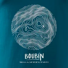 Boubín - vrstevnice v kruhu