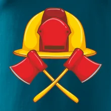 Hasičská helma a sekera Hasičská helma a sekera