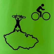 Mapa ČR + kolo na prsu