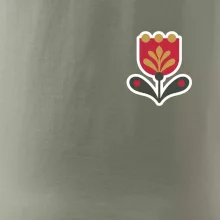 Folklór na prsníku tulipán