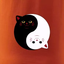 Mačky jin jang farebné