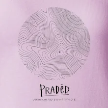 Praděd - vrstevnice v kruhu