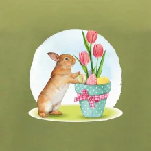 Veľkonočný zajačik tulipány