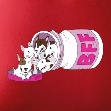 Bullterrier Friends Forever ružové (Pecka design)