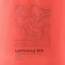 Lomnický štít - vrstevnice v obdĺžniku