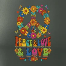 Peace and love - na výšku s květy