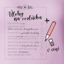 Tričko na rozlúčku s úlohami pre nevestu - lineárne