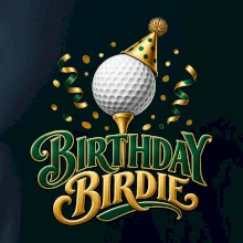 Narozeninové birdie s golfovým míčkem