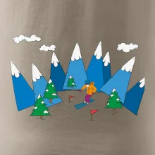 Lyžiar a farebné hory Lyžiar a farebné hory